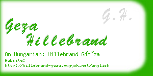 geza hillebrand business card